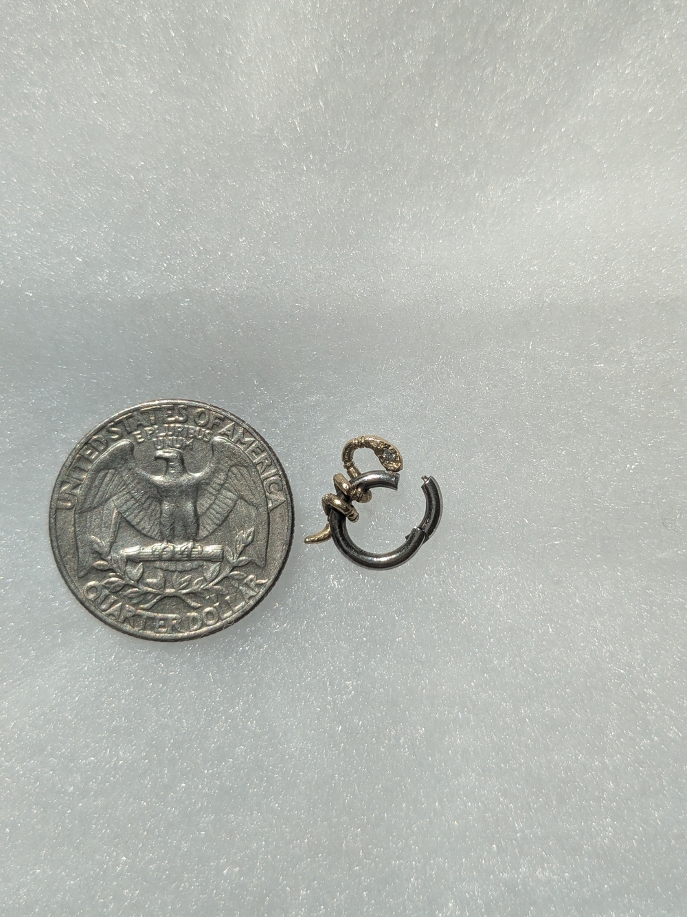 Gold and Silver Snake Hoop Connector - Picture 2 of 7